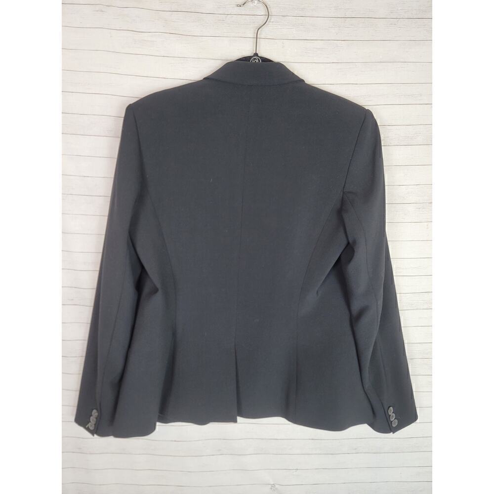 Theory Single Button Wool Blend Black Blazer, Sz … - image 8